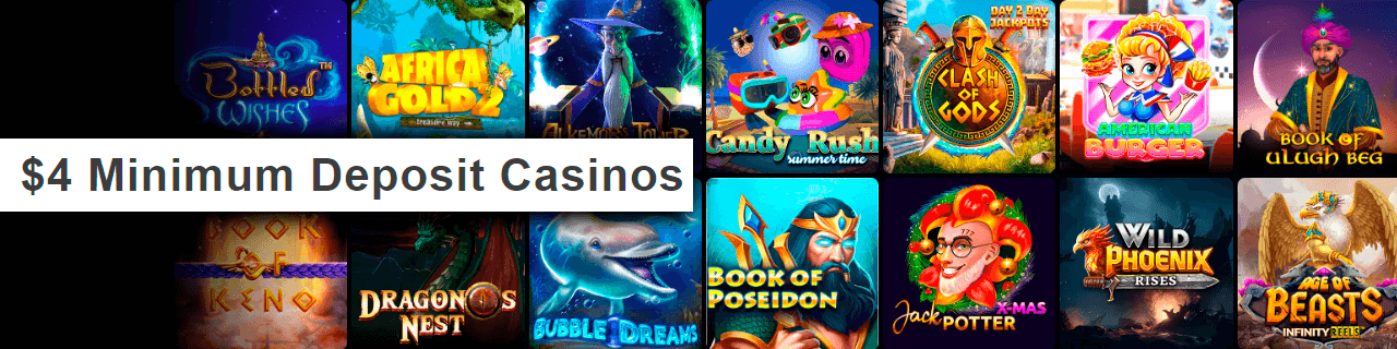4$ minimum deposit online casinos 4$ welcome bonus