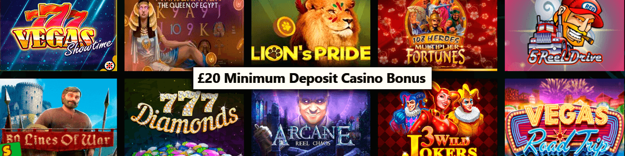 best 20 deposit bonuses min deposit 20