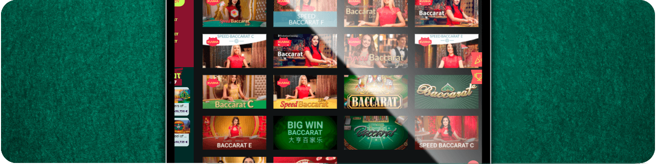 online casino with baccarat