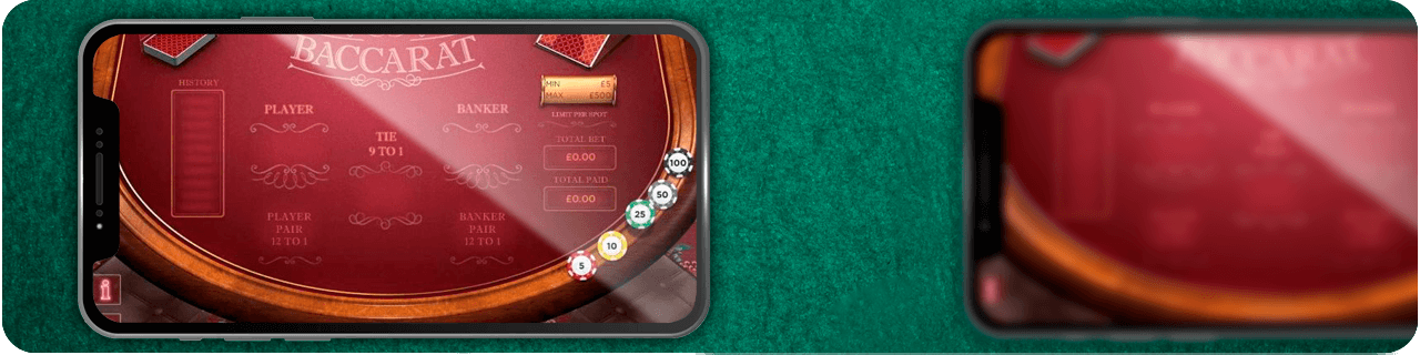 mobile casinos with baccarat