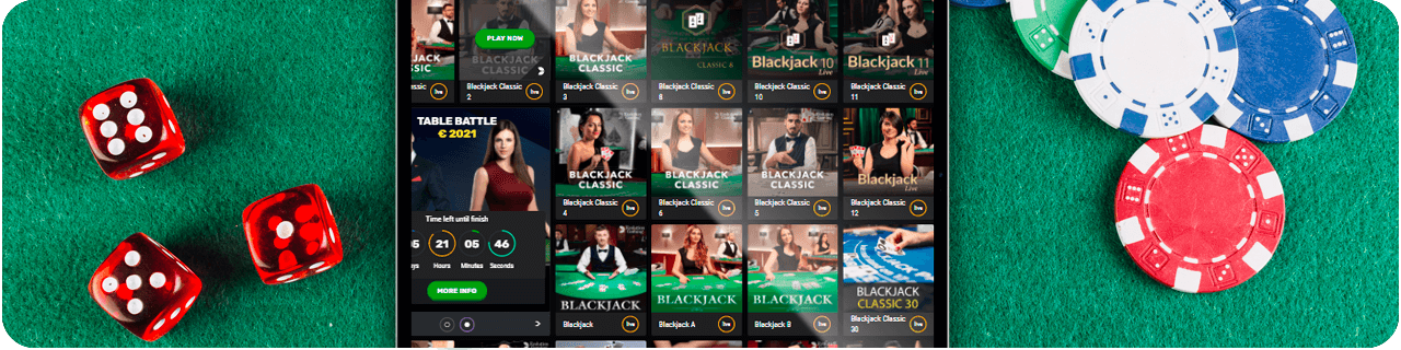 Blackjack on Smartphone