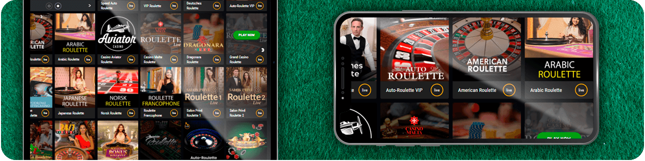 mobile casinos with roulette